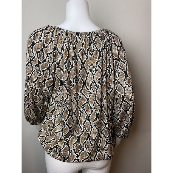 F. Michael Kors Top Size L Print Multicolor Long Sleeve Round Neck NWT $64 - Picture 5 of 11